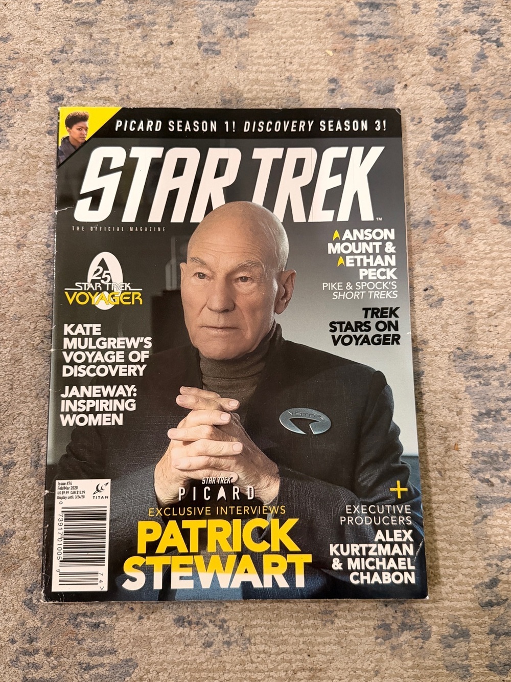 Star Trek Magazine featuring Patrick Stewart - Black Cover final price